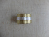 nishnabotna jewelry, brass and silver furrow cuff bracelets with bend