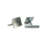nishnabotna jewelry accessory, sterling silver cuff links for dress shirt with black oxide patina