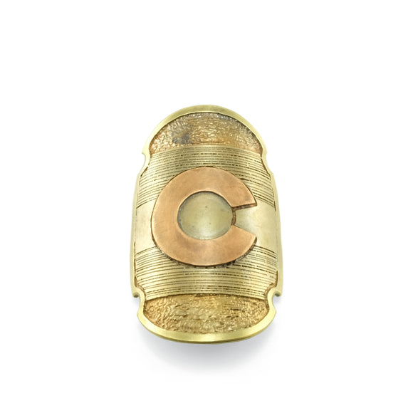 nishnabotna brass copper colorado bike badge