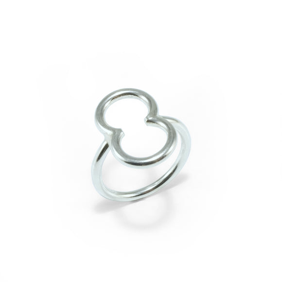 nishnabotna jewelry, sterling silver cass ring with figure eight on band