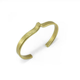 nishnabotna jewelry, brass furrow cuff bracelet with bend