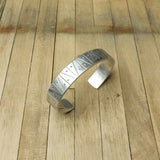 nishnabotna arezzo silver patterned bracelet wide